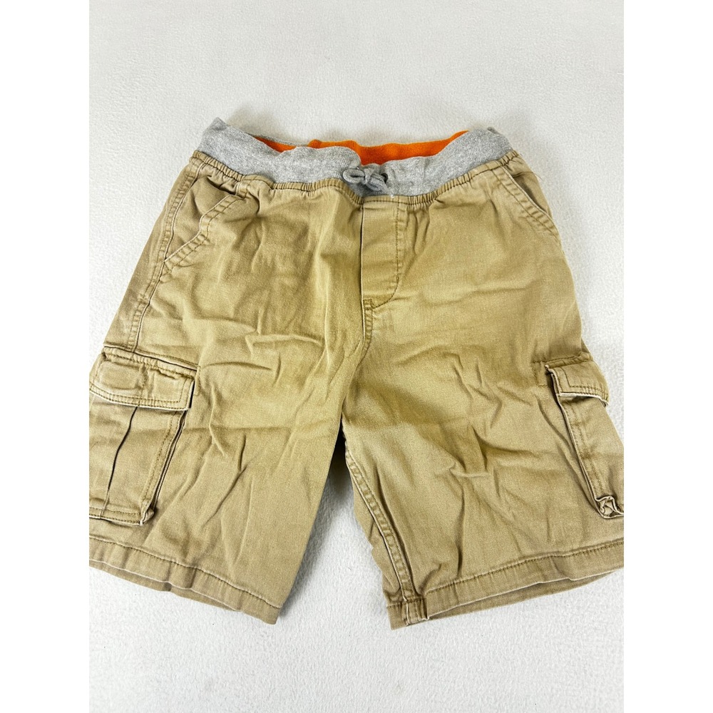 Wonder Nation Boys Cargo Shorts Beige Khaki XL 14-16 Elastic Waist